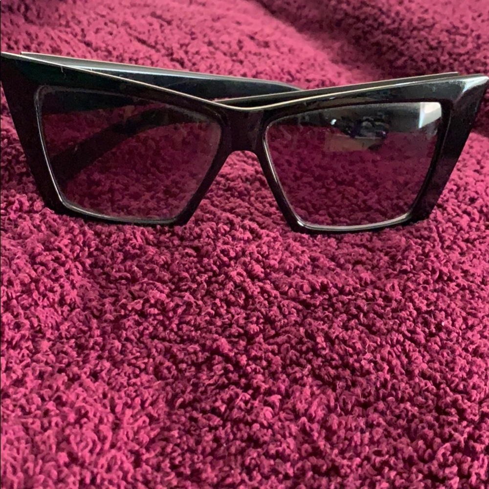 Cat eye sunglasses.